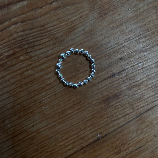 Silver Bead Ring (620)