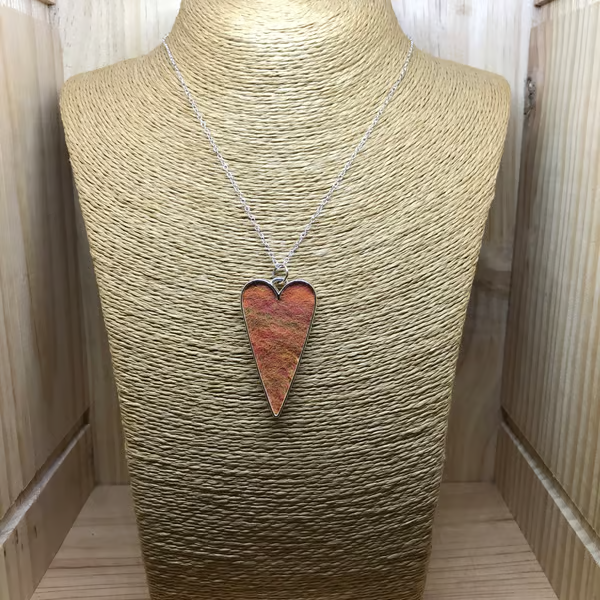 Felt Heart Necklace (283)