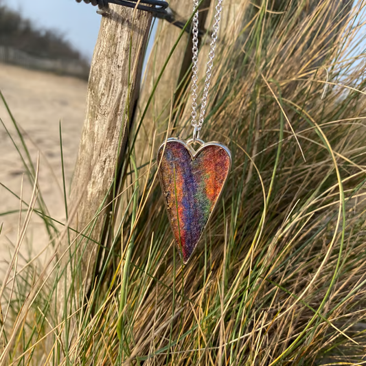 Felt Heart Necklace (294)