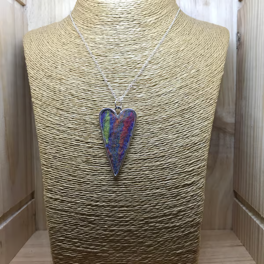Felt Heart Necklace (289)